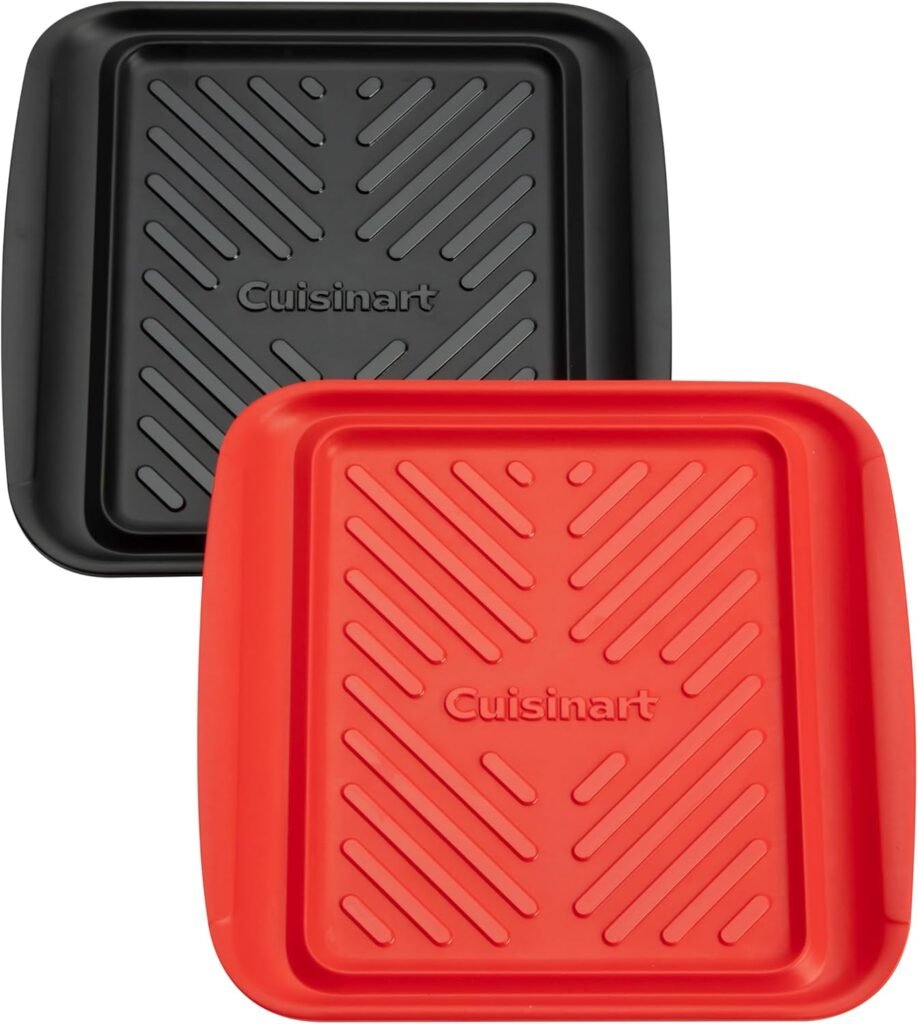 Cuisinart CPK-200 Grilling Prep and Serve Trays, Black and Red Large 17 x 10. 5